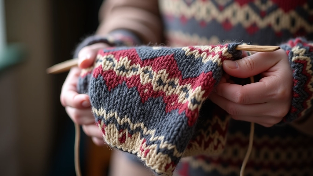 Fair Isle knitting pattern showing traditional Scottish motifs in multiple colors
